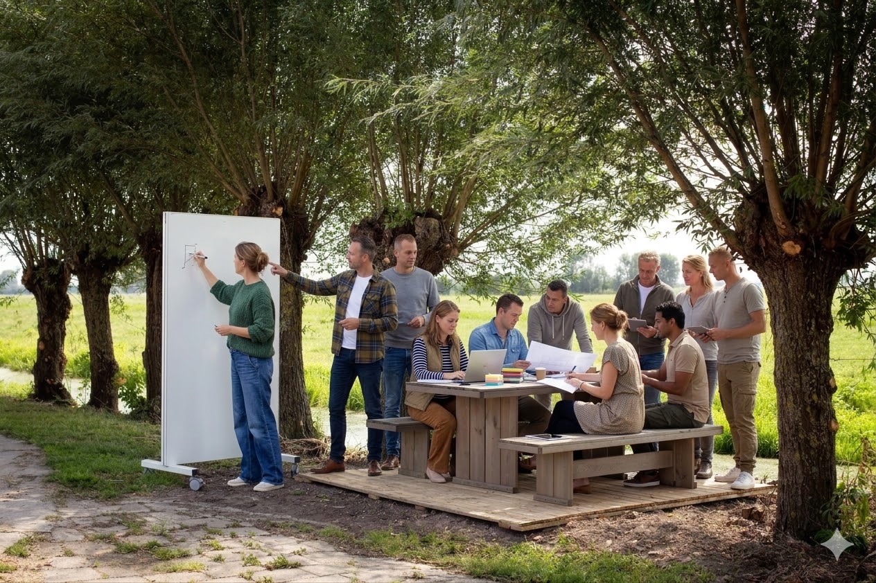 zakelijke heisessie natuur
